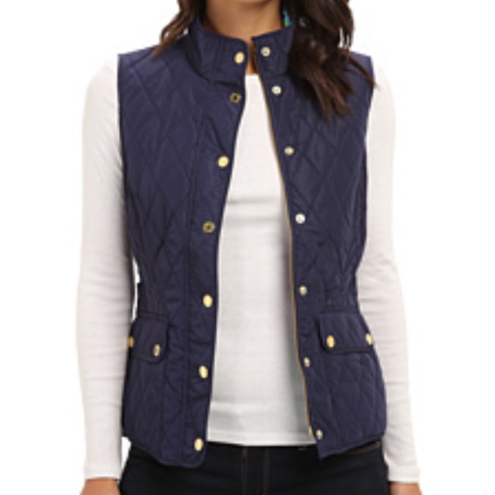 Lilly Pulitzer Getaway Navy Quilted Vest